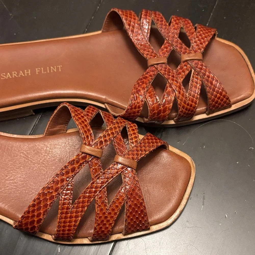 Sarah Flint Women's Red-Brown Sandals - Picture 2 of 3